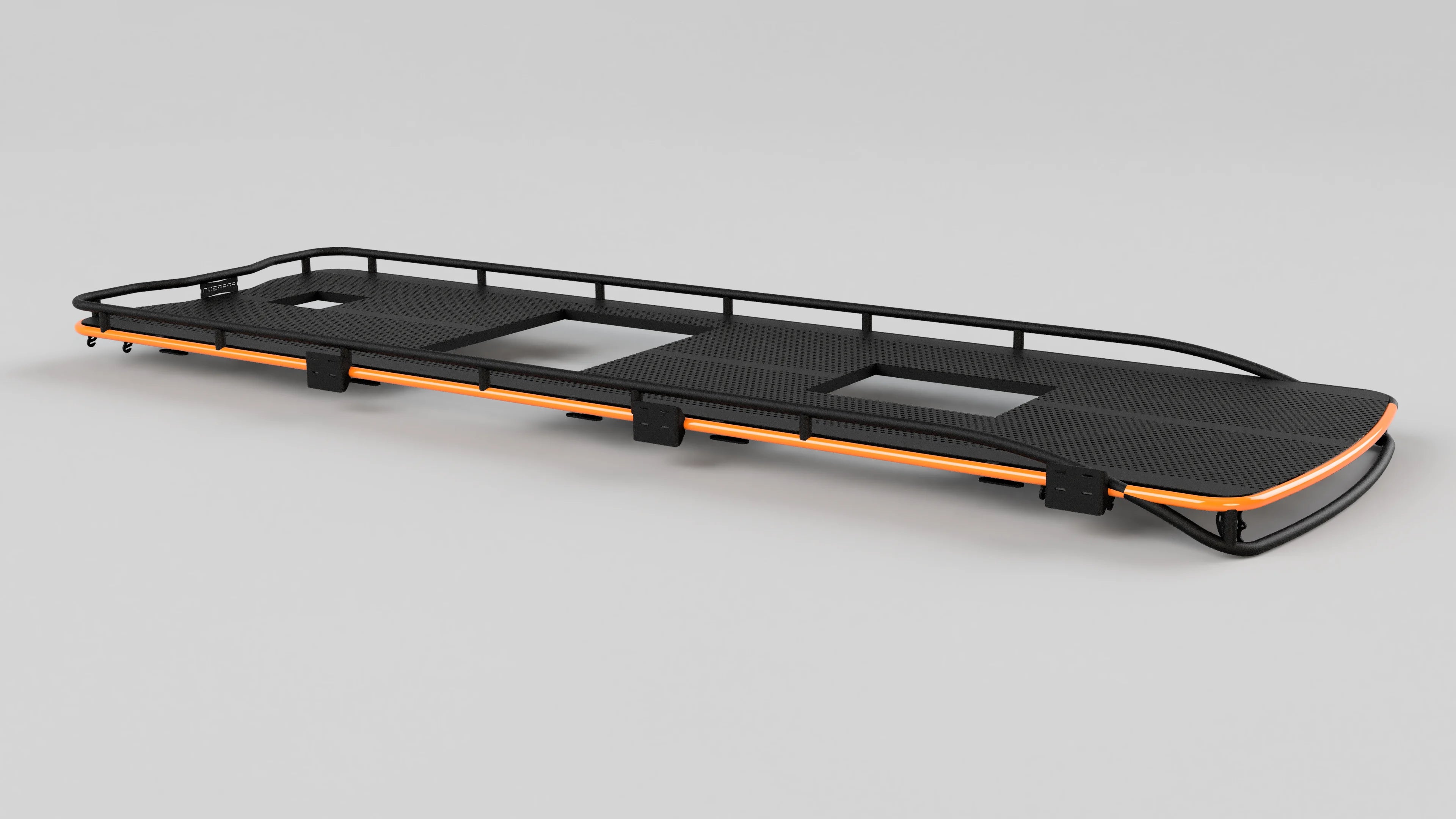 Continuous tube internal cable routing highlighted on a Paragon roof rack